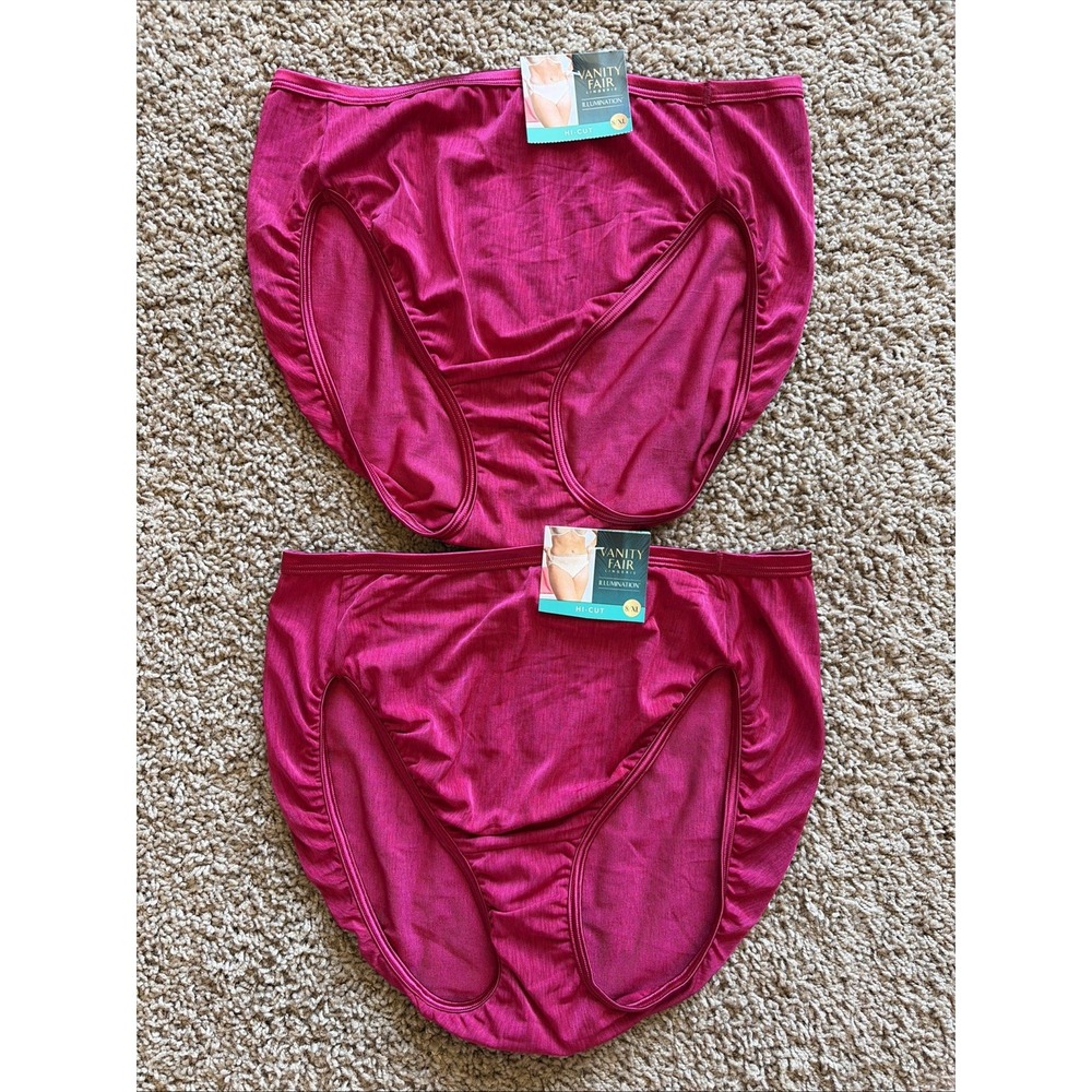 Vanity Fair Lingerie Red Hi Cut Briefs Panties Underwear 8/XL NEW NWT 13108